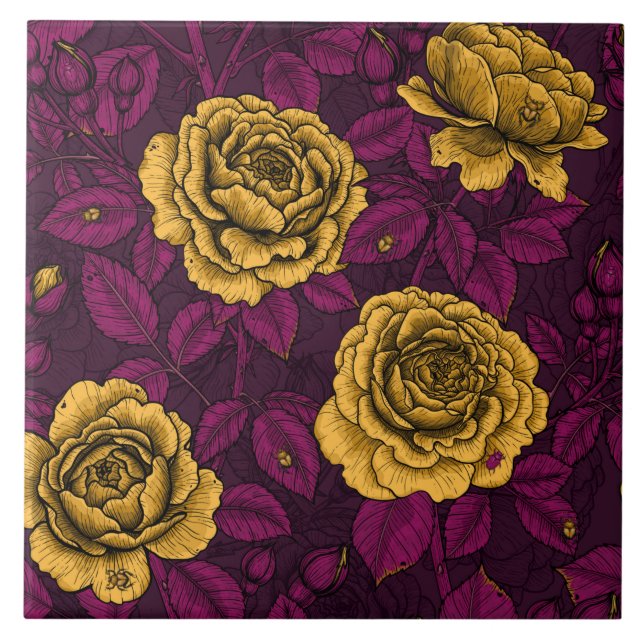 Carreau Roses jaunes (Devant)