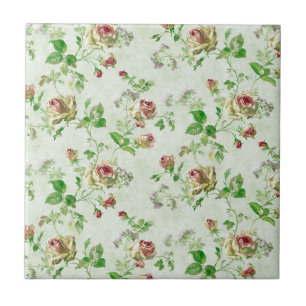 Carreau Roses roses vintages Motif Floral
