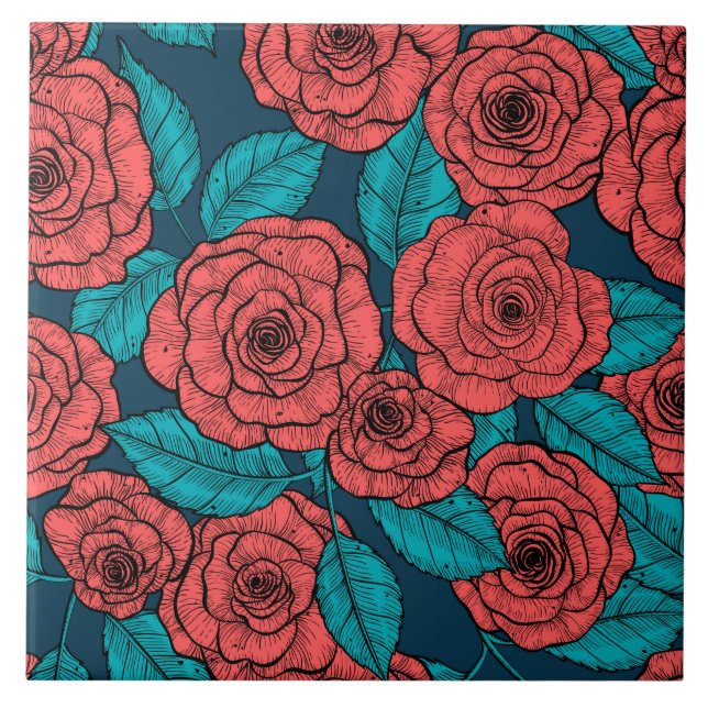 Carreau Roses rouges (Devant)