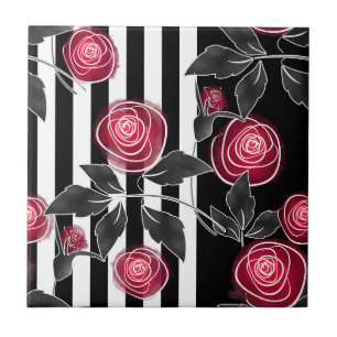 Carreau Roses rouges