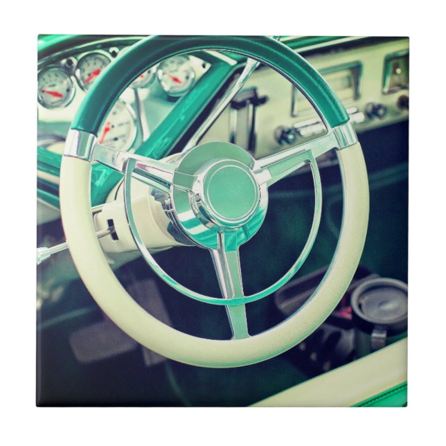 Carreau Roue de direction vintage (Devant)