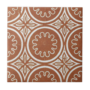 Carreau Rouge irlandais Vintage de la céramique