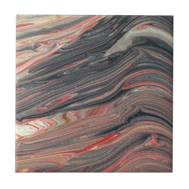 Carreau Rouge, noir, blanc (Devant)