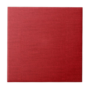 Carreau Rouge rustique de texture de toile de jute