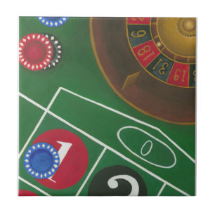 Carreau Roulette Table avec puces et roue