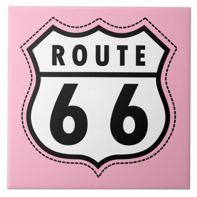 Carreau Route 66 Rose clair (Devant)