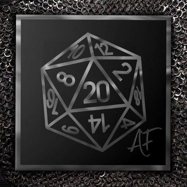Carreau RPG Crit AF | Imaginaire Tabletop Retro Gamer Dice (Créateur téléchargé)