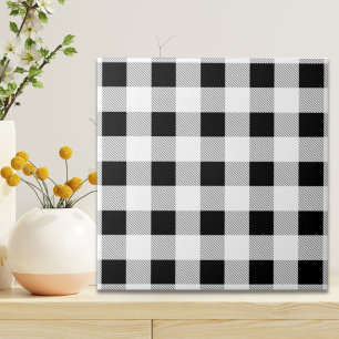 Carreau ruc farmhouse chic black and white plaid