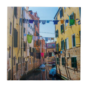 Carreau Rue à Venise avec lave-linge Italie