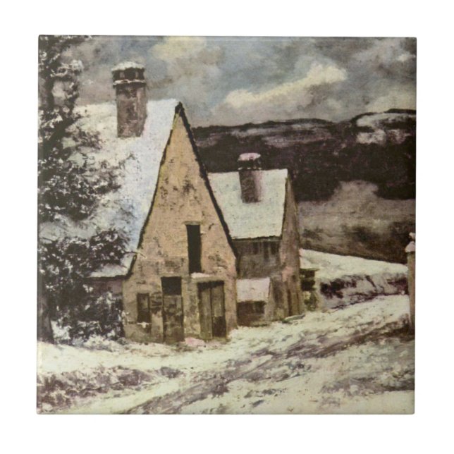 Carreau Rue du Village français en hiver (Gustave Courbet) (Devant)