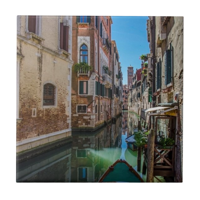 Carreau Rue étroite avec canal à Venise (Devant)