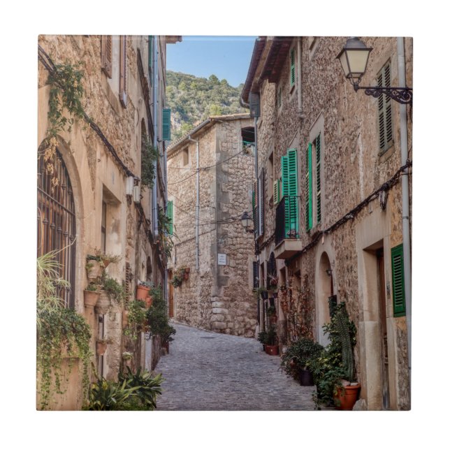 Carreau Rue étroite dans le village de Valldemossa - Mallo (Devant)