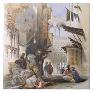 Carreau Rue menant à l'EL Azhar, le Caire grand, pub. 1846