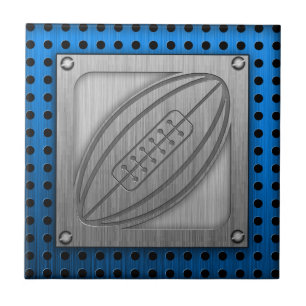 Carreau Rugby balayé de Métal-regard