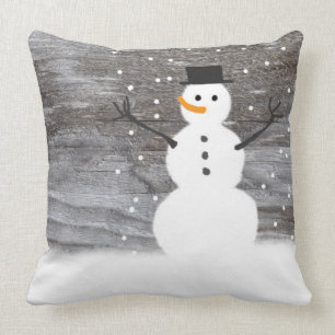 "Carreau rustique mignon de coussin de bonhomme de