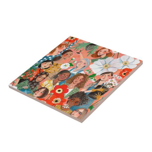 Carreau Sac fourre-tout d'illustration de la Journée inter (Côté)