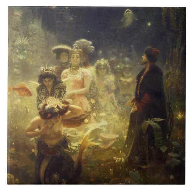 Carreau Sadko dans la sirène sous-marine d'Ilya Repin de (Devant)