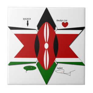 Carreau Safari Drapeau Kenyan Conception : Liste de seaux