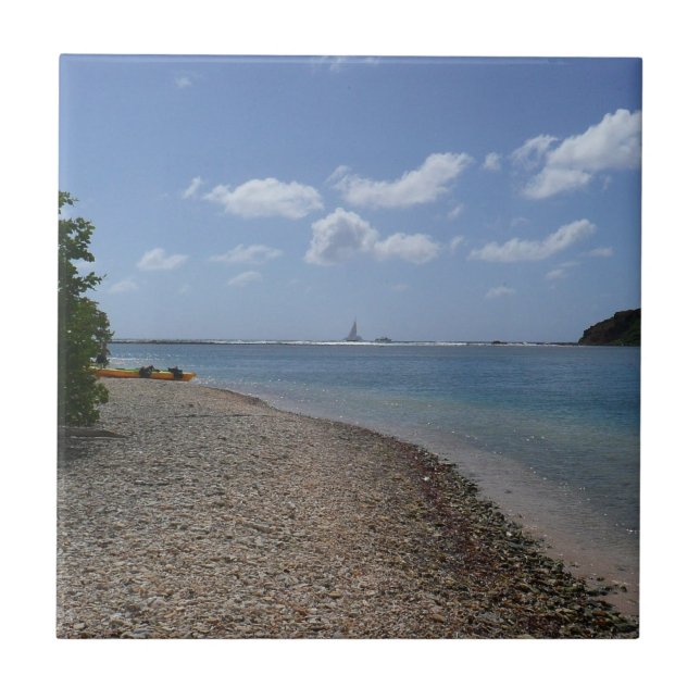 Carreau Sailboat à la distance de St Thomas (Devant)