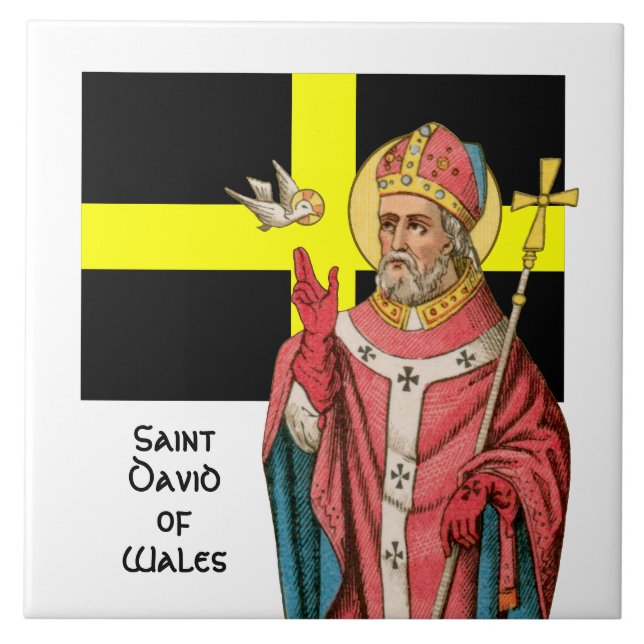 Carreau Saint David du Pays de Galles (P 001) et son drape (Devant)