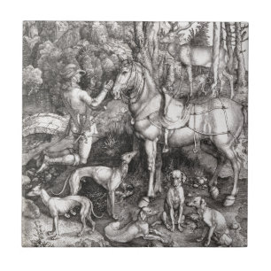 Carreau Saint Eustace Engraving par Albrecht Durer