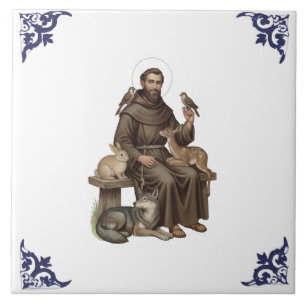 Carreau Saint François d'Assise Religieux