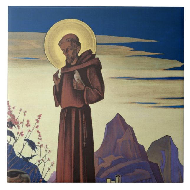 Carreau Saint François d'Assise (Saint chrétien) (Devant)