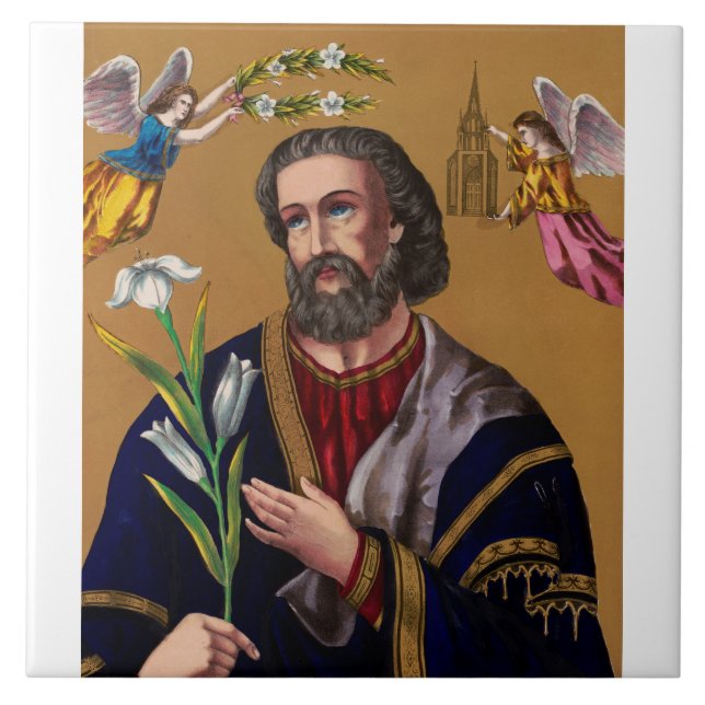 Carreau Saint Joseph Guardian de la Sainte Famille (Devant)