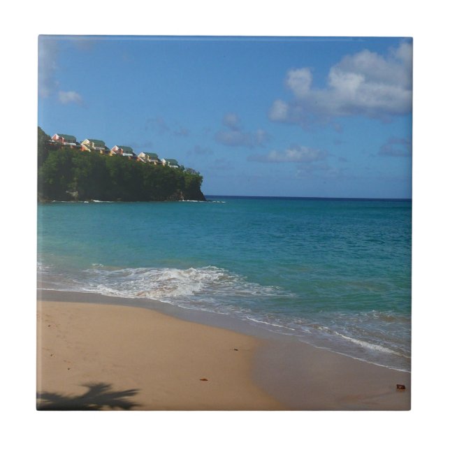 Carreau Saint Lucia Beach Paysage tropical (Devant)