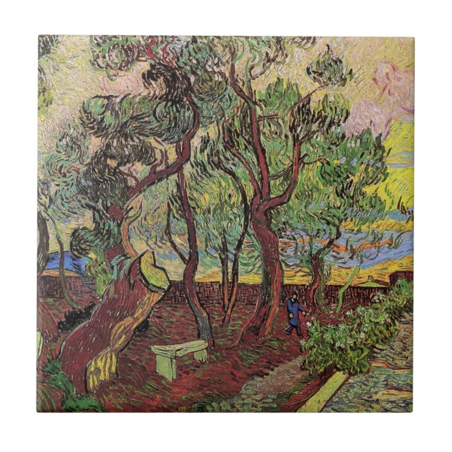 Carreau Saint Paul Hospital et Garden par Vincent van Gogh (Devant)