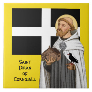 Carreau Saint Piran de Cornwall (SAE 01) et son drapeau