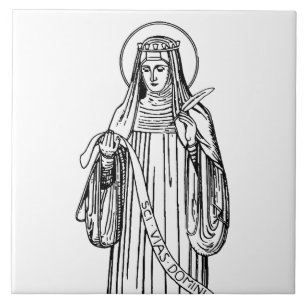 Carreau Sainte Hildegarde de Bingen Mystique Médiévale