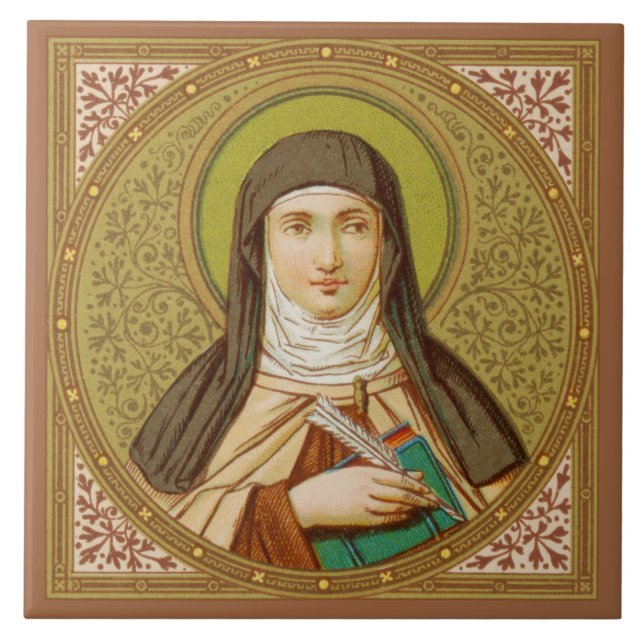 Carreau Sainte Thérèse d'Avila (SNV 27) (Image Carré) (Devant)