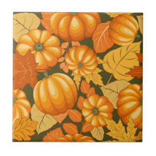 Carreau Saison d'automne Halloween Citrouille Motif