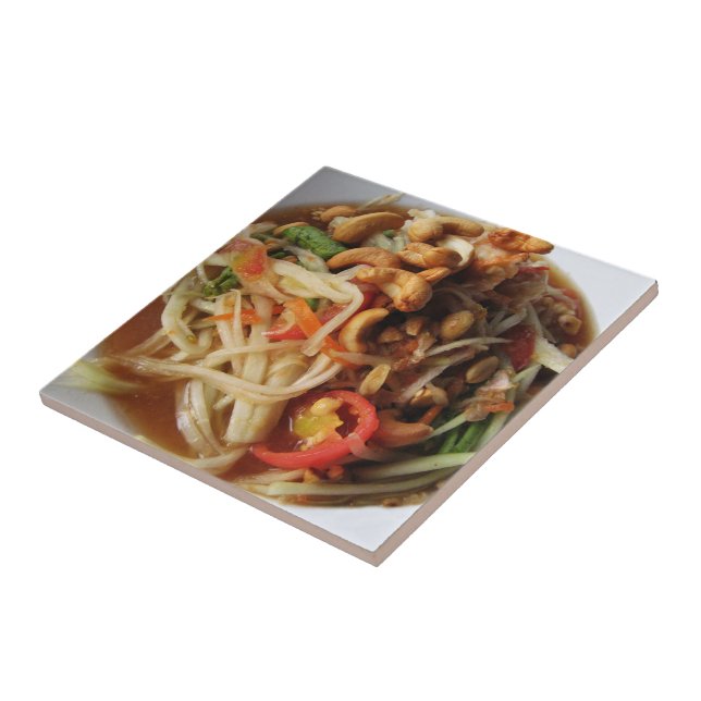 Carreau Salade de Papaya épicée Ayutthaya [Som Tam] avec C (Côté)