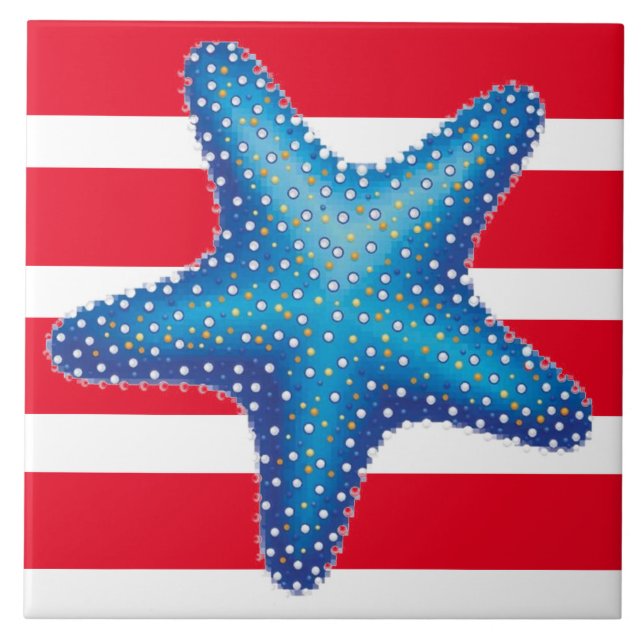 Carreau Salle de bain Carrelage en céramique - Starfish bl (Devant)
