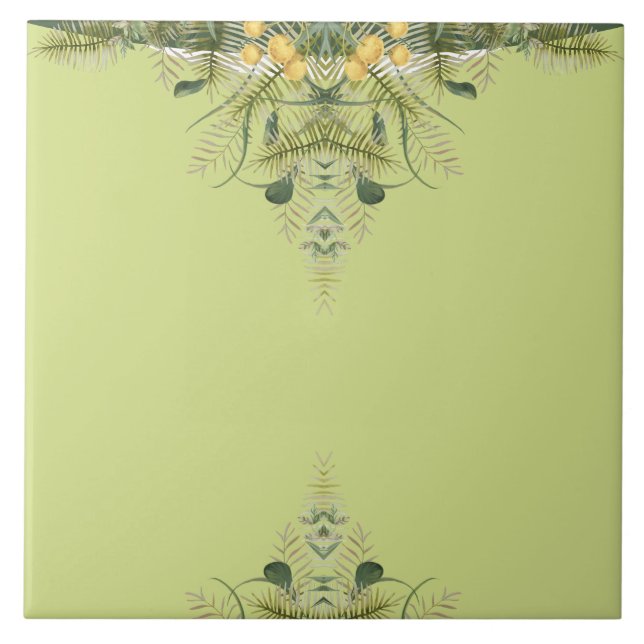 Carreau Salle de bain pour enfants Jolie girafe vert olive (Devant)
