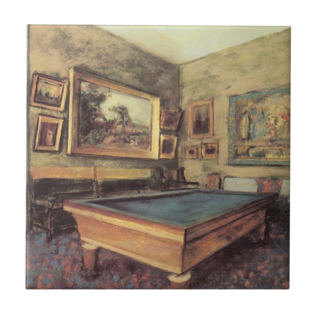 Carreau Salle de billard à Menil Hubert par Edgar Degas (Devant)