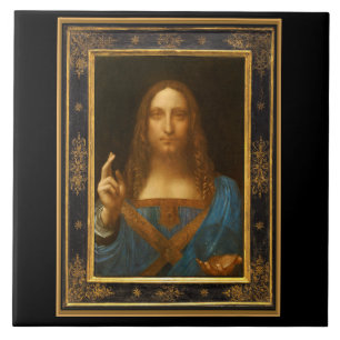 Carreau Salvator Mundi par Leonardo da Vinci circa 1500