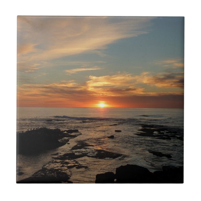 Carreau San Diego Sunset II California Seascape (Devant)