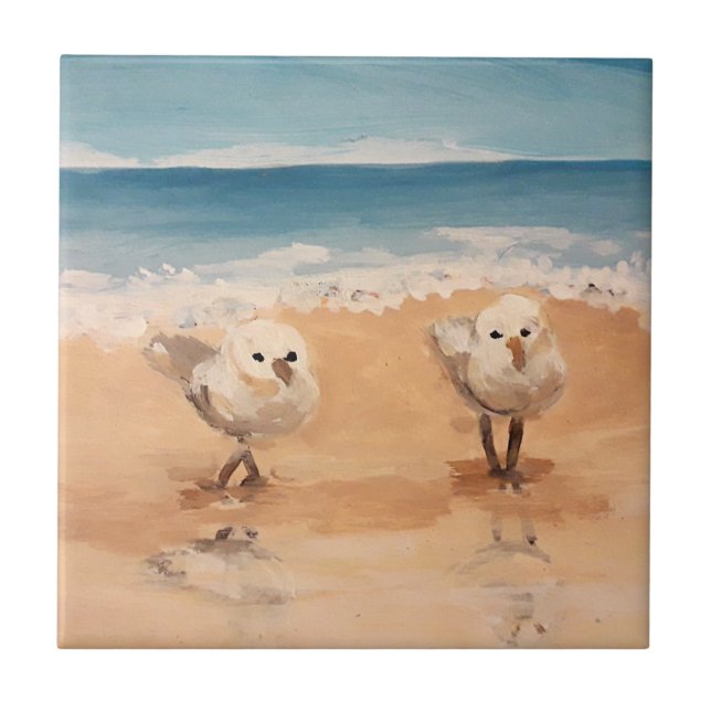 Carreau Sandpipers by Sea Shore Carrelage en céramique (Devant)