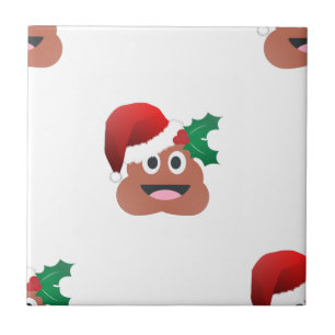 Carreau santa claus poop emoji