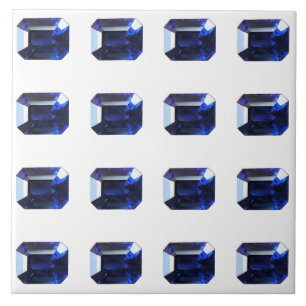 Carreau Sapphire rectangulaire bleu