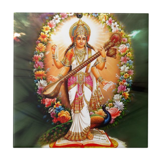 Carreau Saraswati floral (Devant)