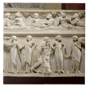 Carreau Sarcophage des Muses, romain (marbre)