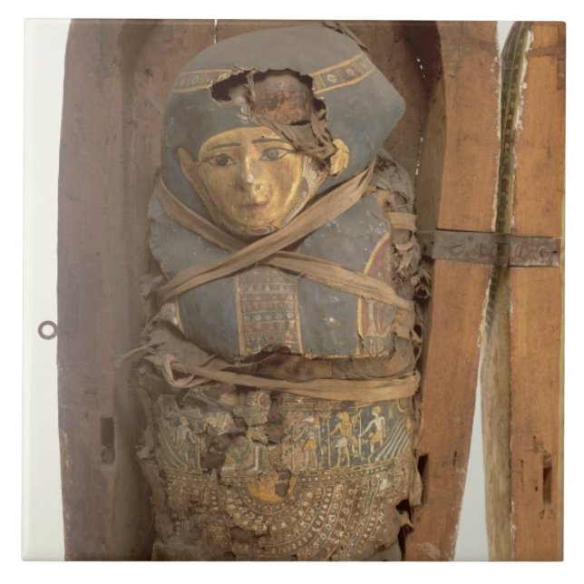 Carreau Sarcophage et corps momifié de Psametik I (664- (Devant)
