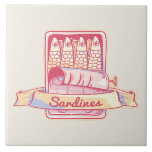 Carreau Sardines dans une boîte