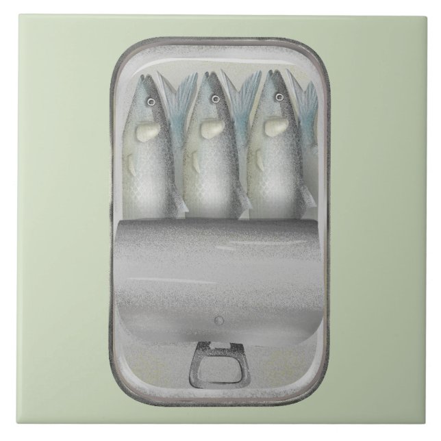 Carreau Sardines dans une boîte (Devant)