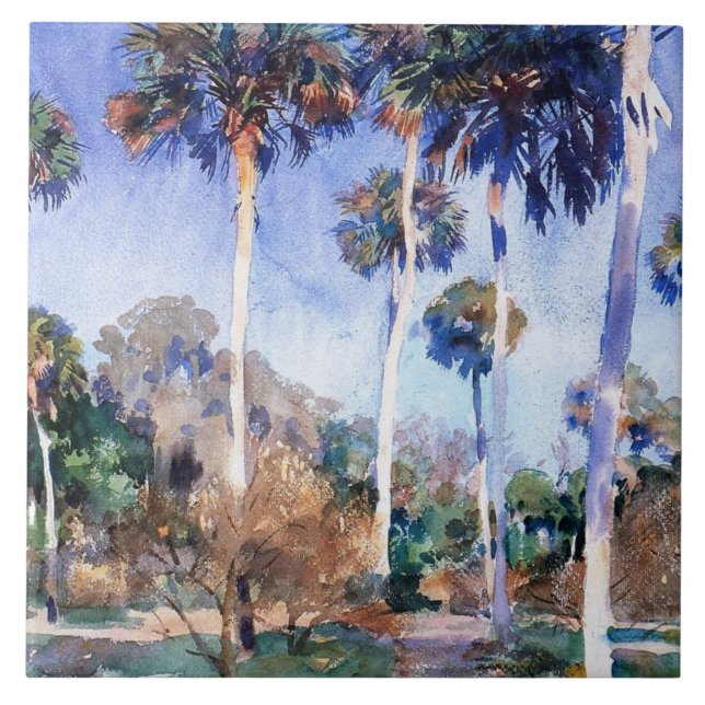 Carreau Sargent - Palms, une peinture de John Singer Sarge (Devant)