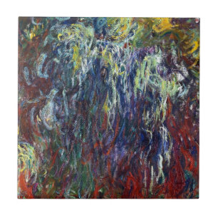 Carreau Saule pleurant, peinture de Giverny Claude Monet